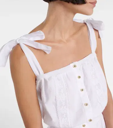 Melissa Odabash Giulia lace-trimmed cotton top | Thumbnail 4