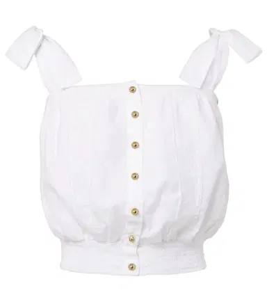 Melissa Odabash Giulia lace-trimmed cotton top | Thumbnail 1