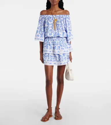 Melissa Odabash Micha printed tiered minidress | Thumbnail 2