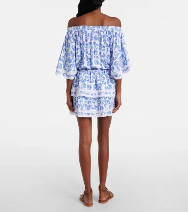 Melissa Odabash Micha printed tiered minidress | Thumbnail 3