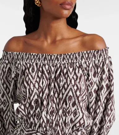 Melissa Odabash Eclipse gathered printed midi dress | Thumbnail 3