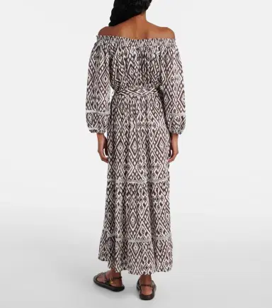 Melissa Odabash Eclipse gathered printed midi dress | Thumbnail 6