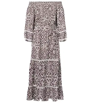Melissa Odabash Eclipse gathered printed midi dress | Thumbnail 1