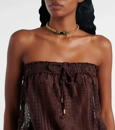 Melissa Odabash Viv off-shoulder cotton-blend jumpsuit | Thumbnail 6