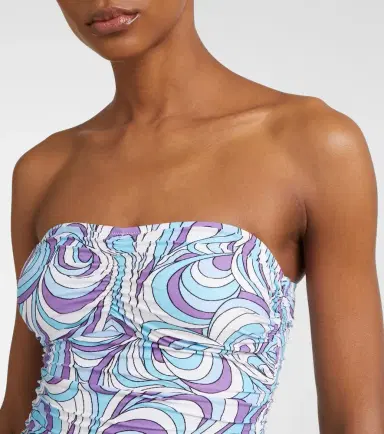 Melissa Odabash Sydney strapless shoulder swimsuit | Thumbnail 5
