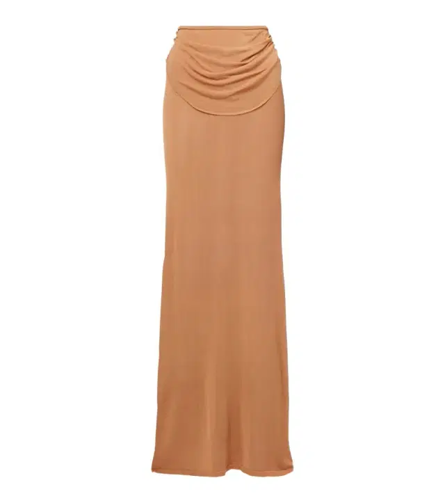 Aya Muse Draped semi-sheer maxi skirt