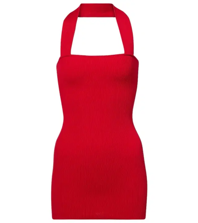 Aya Muse Ribbed-knit silk and cotton minidress