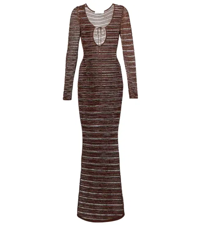 Aya Muse Open-knit maxi dress