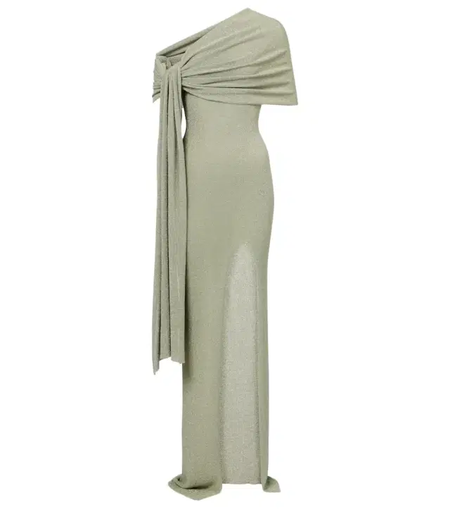 Aya Muse Draped one-shoulder maxi dress