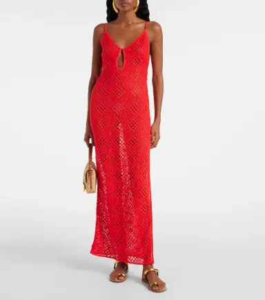 SIR Rayure crochet cotton maxi dress | Thumbnail 5
