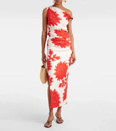 SIR Floral draped linen top | Thumbnail 5