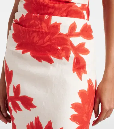 SIR Floral linen midi skirt | Thumbnail 2