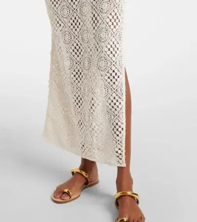 SIR Rayure crochet cotton maxi dress | Thumbnail 3
