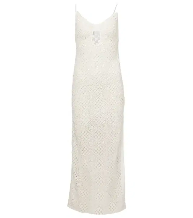 SIR Rayure crochet cotton maxi dress