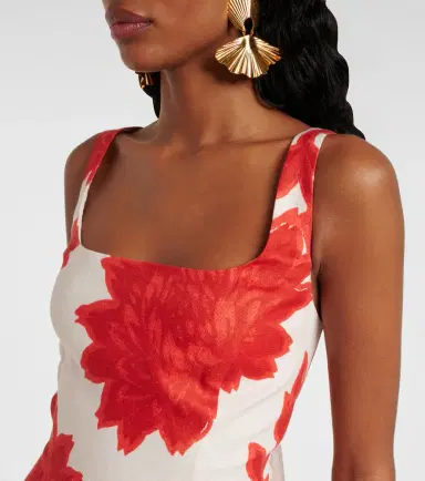 SIR Floral linen maxi dress | Thumbnail 2
