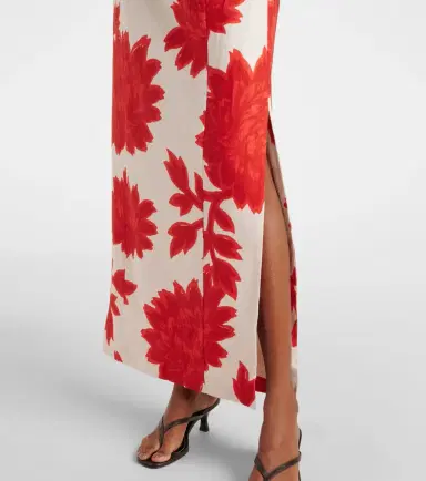 SIR Floral linen maxi dress | Thumbnail 6