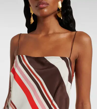 SIR Thistle striped silk satin maxi dress | Thumbnail 3