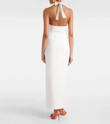 SIR Violet halterneck linen maxi dress | Thumbnail 5
