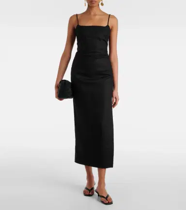SIR Linen midi dress | Thumbnail 2