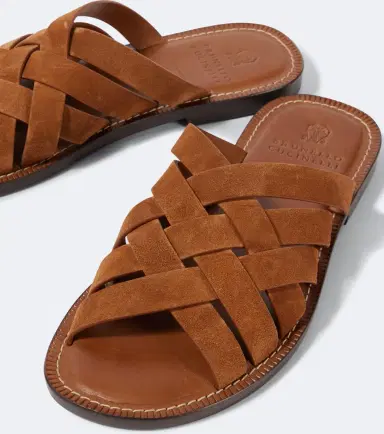 Brunello Cucinelli Woven suede sandals | Thumbnail 5