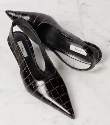 TOTEME Croc-effect leather slingback pumps | Thumbnail 3 TOTEME Croc-effect leather slingback pumps | Thumbnail 3