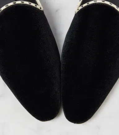 TOTEME Leather-lined velvet slippers | Thumbnail 4