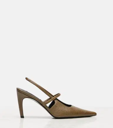 TOTEME 85 lizard-effect leather slingback pumps | Thumbnail 4