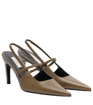 TOTEME 85 lizard-effect leather slingback pumps | Thumbnail 1