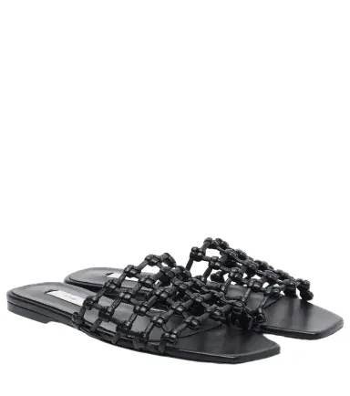 TOTEME Woven leather slides | Thumbnail 1