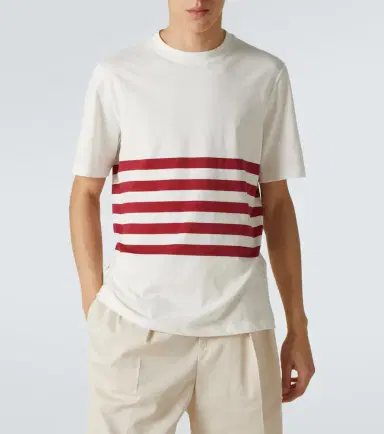 Brunello Cucinelli Striped cotton jersey T-shirt | Thumbnail 3