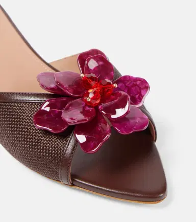 Malone Souliers Cyd crystal-embellished raffia slides | Thumbnail 4