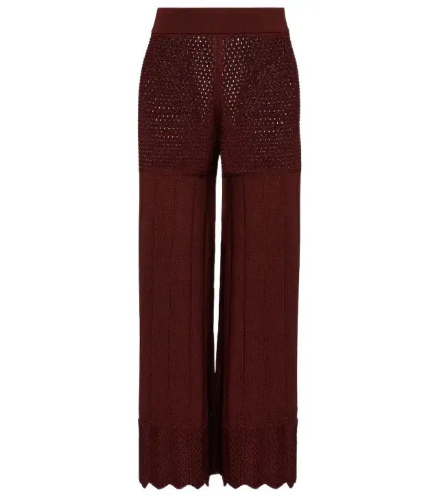 Eres Récit open-knit cotton-blend wide-leg pants