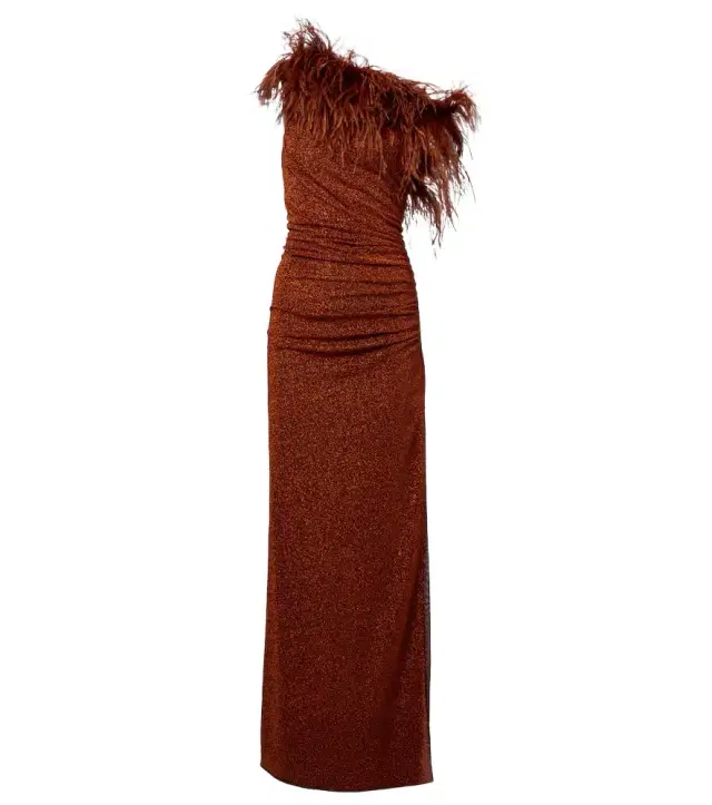 Oseree Oséree Lumière Plumage maxi dress
