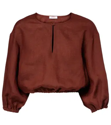 Eres Gracieux linen crop top | Thumbnail 1
