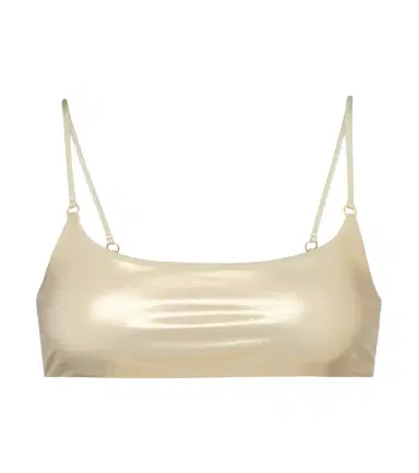 Jade Swim Hinge metallic bikini top | Thumbnail 1