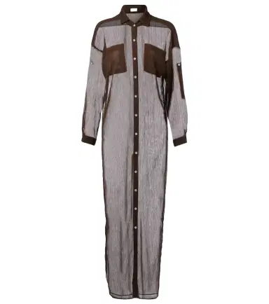 JADE SWIM Mika sheer shirt dress | Thumbnail 1