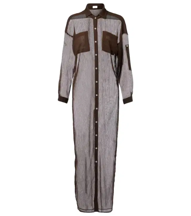 JADE SWIM Mika sheer shirt dress