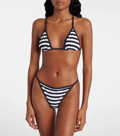 JADE SWIM Via striped terry bikini top | Thumbnail 2