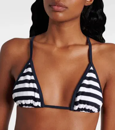 JADE SWIM Via striped terry bikini top | Thumbnail 4