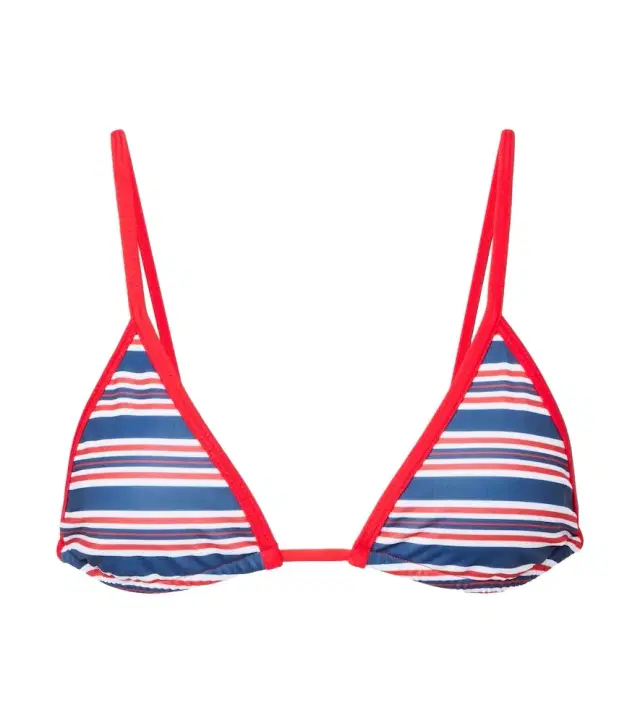 JADE SWIM Via striped bikini top