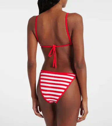 Jade Swim Bare Minimum striped terry bikini bottoms | Thumbnail 2