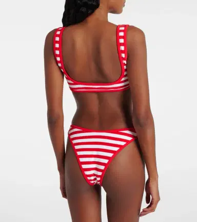 JADE SWIM Vera striped terry bikini bottoms | Thumbnail 2