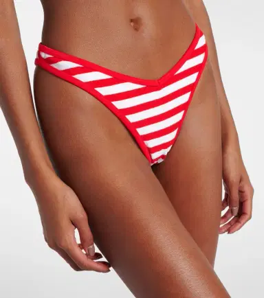 JADE SWIM Vera striped terry bikini bottoms | Thumbnail 4