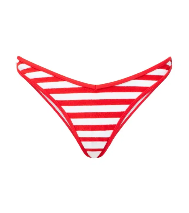 JADE SWIM Vera striped terry bikini bottoms