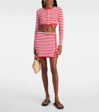Jade Swim Striped terry miniskirt | Thumbnail 3