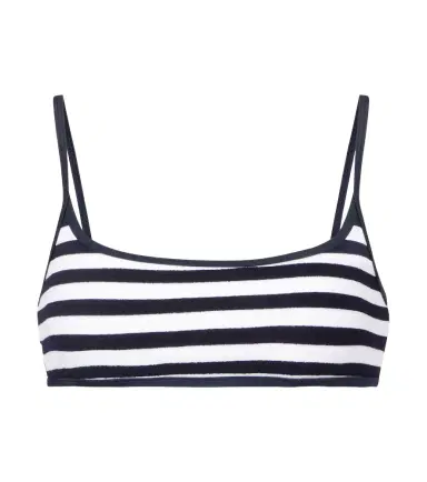 JADE SWIM Muse Scoop striped terry bikini top | Thumbnail 1