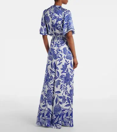 Poupette St Barth Mabelle satin maxi dress | Thumbnail 2