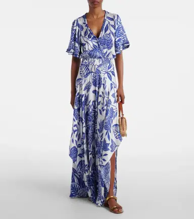 Poupette St Barth Mabelle satin maxi dress | Thumbnail 3