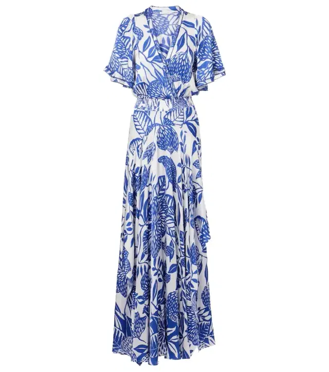 Poupette St Barth Mabelle satin maxi dress