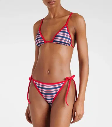 JADE SWIM Ties striped bikini bottoms | Thumbnail 3